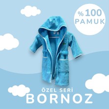 Yegge %100 Pamuk Kapüşonlu Bebek & Çocuk Bornozu - Kaliteli Baby Bornoz - Bebek Duş Havlusu