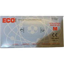 Eco Mavi Nitril Pudrasız Çok Amaçlı Mavi 1 Koli (20 Paket 20 Paket X100 Adet )