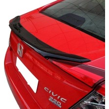 Carmind Honda Civic Fc5 Uyumlu Bagaj Üstü Oem Anatomik Spoiler Piano Black