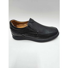 Dr Flexer Hakiki Deri Comfort Ortopedik Kauçuk Taban Siyah Bağcıksız Erkek Ayakkabı C-87932021