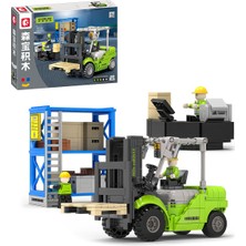 Sembo Block Zoomlion Lisanslı Forklift 646 Parça Yapı Blokları LEGO ile Uyumlu (705118)