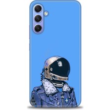 Samsung Galaxy S24 Fe Kılıf Hd Baskılı - Mavi Astronot + 9h Nano Ekran Koruyucu