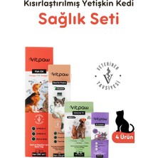 Vitpaw Kısırlaştırılmış Yetişkin Kedi Sağlık Seti (Sterile Paste, Fish Oil, B+ Complex, Immune C+)