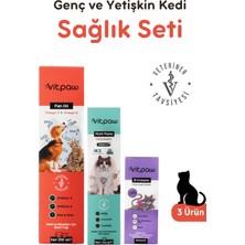 Vitpaw Yetişkin Kedi Sağlık Seti (Multivitamin Paste, Fish Oil, B+ Complex)