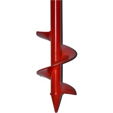 Ercgzl Toprak Burgusu Sabit Kollu Çit Direk Dikme Aleti 15 cm Çap (Kırmızı)