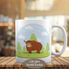 Asilmeydan Ormanda Tonton Öküz İllüstrasyon Kupa Bardak Hediyelik-130pz