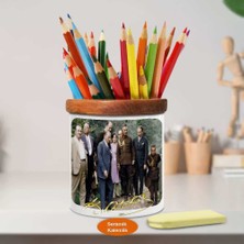 Asilmeydan Takım Elbiseli Mustafa Kemal Atatürk Ahşap Seramik Kalemlik-(11)