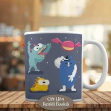 Asilmeydan Eğlenceli Komik Canavar Arkadaşlar Kupa Bardak HEDIYELIK-6384