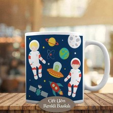 Asilmeydan Astronot Arkadaşlar Kupa Bardak Hediyelik-23-2147500713