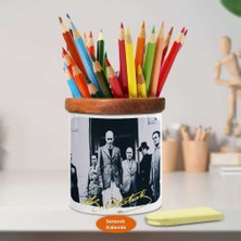 Asilmeydan Mustafa Kemal Atatürk Ahşap Seramik Kalemlik-s393