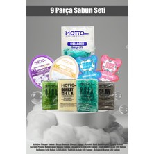 Motto Plus Professional 9 Parça Doğal Sabun Seti (Süngerli - Kabak Lifli - Banyo Lifli)