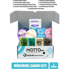 Motto Plus Professional 9 Parça Doğal Sabun Seti (Süngerli - Kabak Lifli - Banyo Lifli)