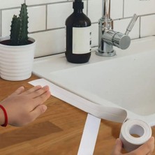 Lisinya Su Sızdırmaz Banyo Mutfak Lavabo Küvet Izolasyon Şerit Bant,lavabo Kenar Bandı 3.2 mt x 38 mm (4767) - Lisinya