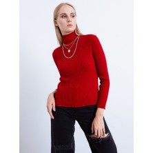 Kadın Balıkçı Yaka Body 131175 Kırmız