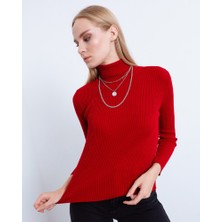 Kadın Balıkçı Yaka Body 131175 Kırmız