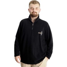 Mode Xl Büyük Beden  Sweat Dik Yaka Selanik Fermuarlı 23548 Lacivert