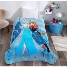 Taç lisanslı frozen flower power tek kişilik battaniye