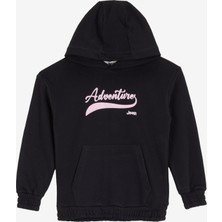 Jeep Baskılı Kadın Siyah Sweatshırt J4WG-SWT7549