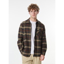 Jeep Relaxed Gömlek Yaka Kareli Haki Erkek Gömlek J4wm-Gml7209