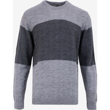 People By Fabrika Bisiklet Yaka Basic Jakarlı Gri Erkek Kazak PBF4WM-KZK 5024