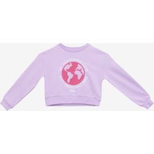 Jeep Baskılı Kız Çocuk Lila Sweatshırt J4WG-SWT7551