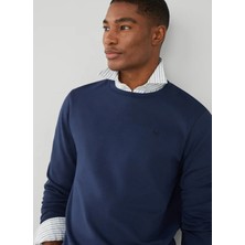 Hackett Bisiklet Yaka Lacivert Erkek Sweatshırt HM581165