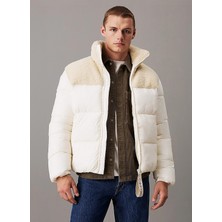 Calvin Klein Jeans Krem Erkek Mont J30j326091ybı Sherpa Puffer Jacket