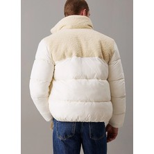 Calvin Klein Jeans Krem Erkek Mont J30j326091ybı Sherpa Puffer Jacket