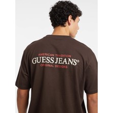 Guess Jeans Kahve Erkek T-Shirt M4BI75K8FQ4G1EB Gj Ss Cn Os Amerıca