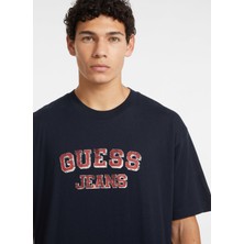 Guess Jeans Lacivert Erkek T-Shirt M4BI78K8FQ4A71W Gj Ss Cn Os Vıntage