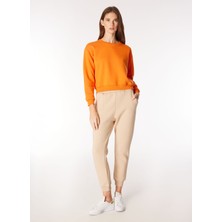 People By Fabrika Turuncu Kadın Sweatshırt SPBF4WLSWT-5044