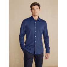 Brooks Brothers Normal Klasik Yaka Lacivert Erkek Gömlek Bbfw24msh022