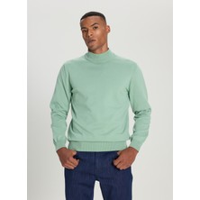 Altınyıldız Classics Yarım Balıkçı Yaka Standart Su Yeşili Erkek Kazak ACE492510017_TRIKO Yarım Balıkcı Ya