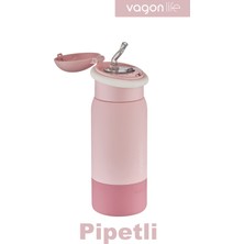 Vagonlife 480 ml Çocuk Pipetli Paslanmaz Çelik Termos/su MATARASI-FFVGN1006-480ML