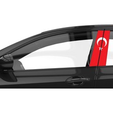 Letbil Reklam Araba Etiketleri, Tuning Kaplama, Direk Folyosu - Türk Bayraği-2