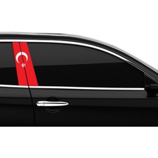 Letbil Reklam Araba Etiketleri, Tuning Kaplama, Direk Folyosu - Türk Bayraği-2