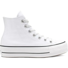 CONVERSE Chuck Taylor All Star Platform Canvas 560846C Unisex SİYAH/BEYAZ Günlük Sneaker Ayakkabı
