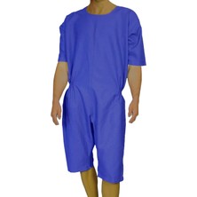 Brediawro Özel Tasarım Kısa Kol Bacak Arası Fermuarlı & Demans Hasta Bakım Tulumu - Large Beden