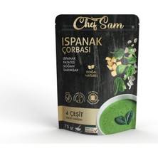 Chef Sam Ispanak Çorbası 75 gr 3 Adet Glütensiz Katkısız