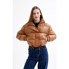 Polofit 4301 Kadın Kısa Crop Şişme Mont