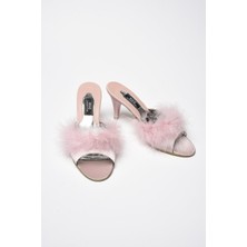 Gc Terlik Taşlı Kaztüyü Kadın Çeyiz Terlik 155 Pudra