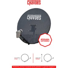 Chavoes 75 cm 7mm Delikli  Toptan Çanak Anten 10 Adet +100 Metre Kablo+10 Adet Tekli Lnb