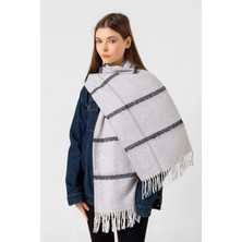 REMSA Püsküllü Buklet Atkı Şal 60X170 cm 1293 Gri