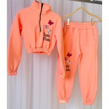 Gala Kız Çocuk Kelebek Işlemeli Crop Eşofman Takımı