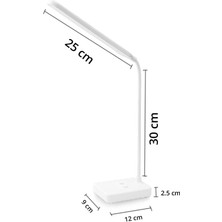 White Life Şarjlı Dokunmatik Masa Lambası Okuma ve Çalışma Işığı 3 Renk Tonu ve 30 Ledli