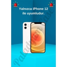 Paladyum Case iPhone 12 Uyumlu Taşlı Deniz Kızı Desenli Şeffaf Kılıf