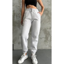 Kadın 3 Iplik Şardonlu Jogger Alt Eşofman