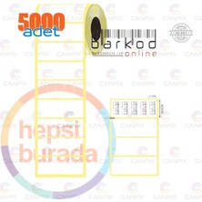 Canfix 20 x 40MM. 5'li Bitişik Termal Barkod Etiket