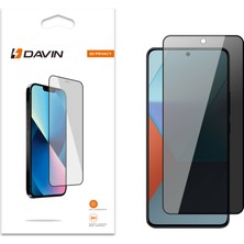 Vendas Xiaomi Redmi Note 13 Pro 4G Davin 5D Privacy Cam Ekran Koruyucu