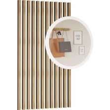 L'occi Concept Worley Aynalı Ahşap Çıtalı Set Dekoratif Hol Antre Wy1-Sm